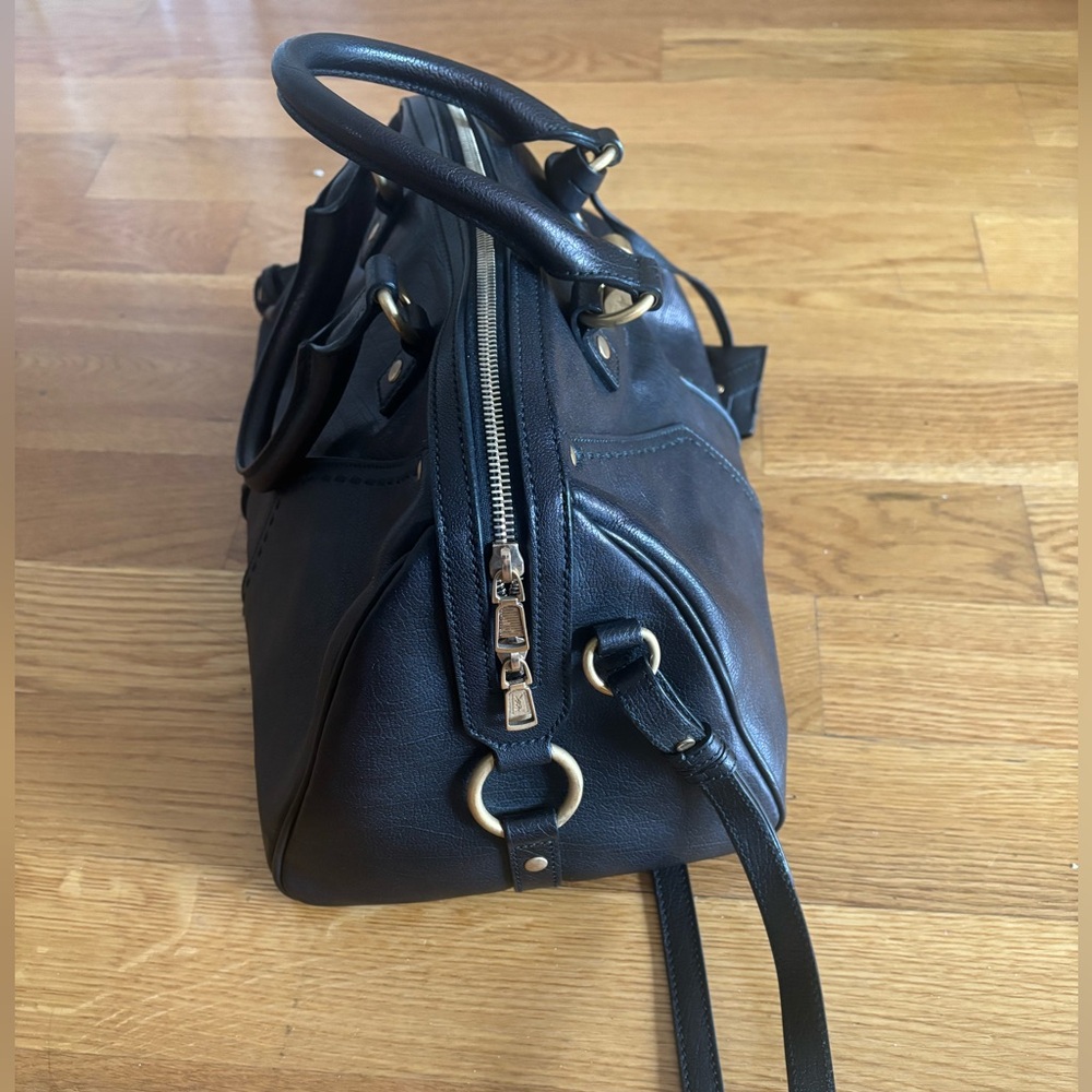 Yves Saint Laurent Muse Black Leather Satchel Handbag Gold Hardware and strap - Picture 9 of 13